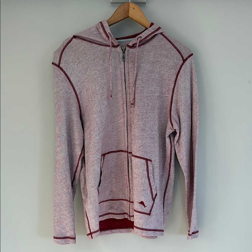 Tommy Bahama Red Zip Up Sweater